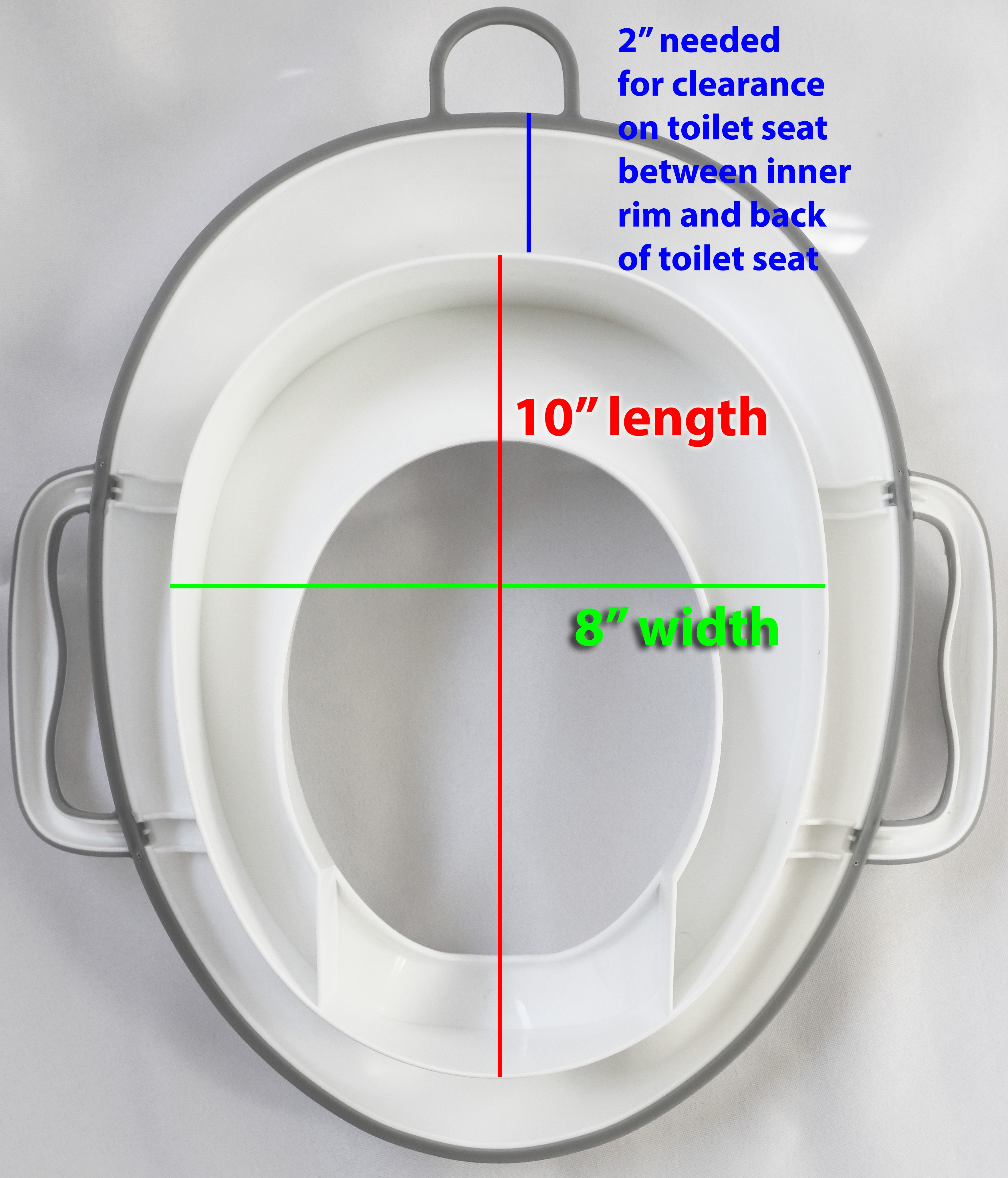 Potty Training Seat with Handles for Boys and Girls | Slip-Resistant with Splashguard and Hanging Ring | Portable for Travel | Easy to Clean